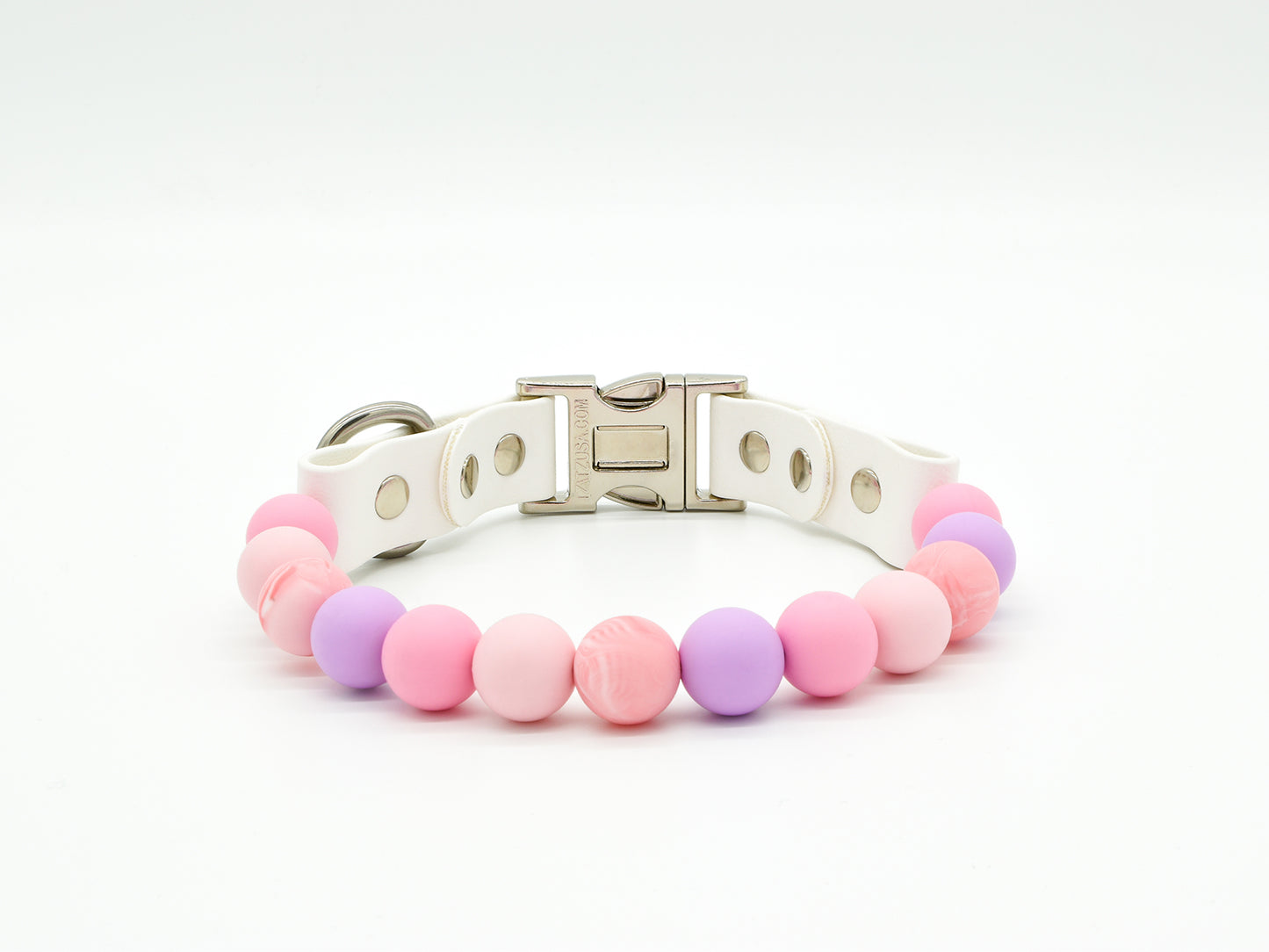 Levander Pink Bead Dog Collar