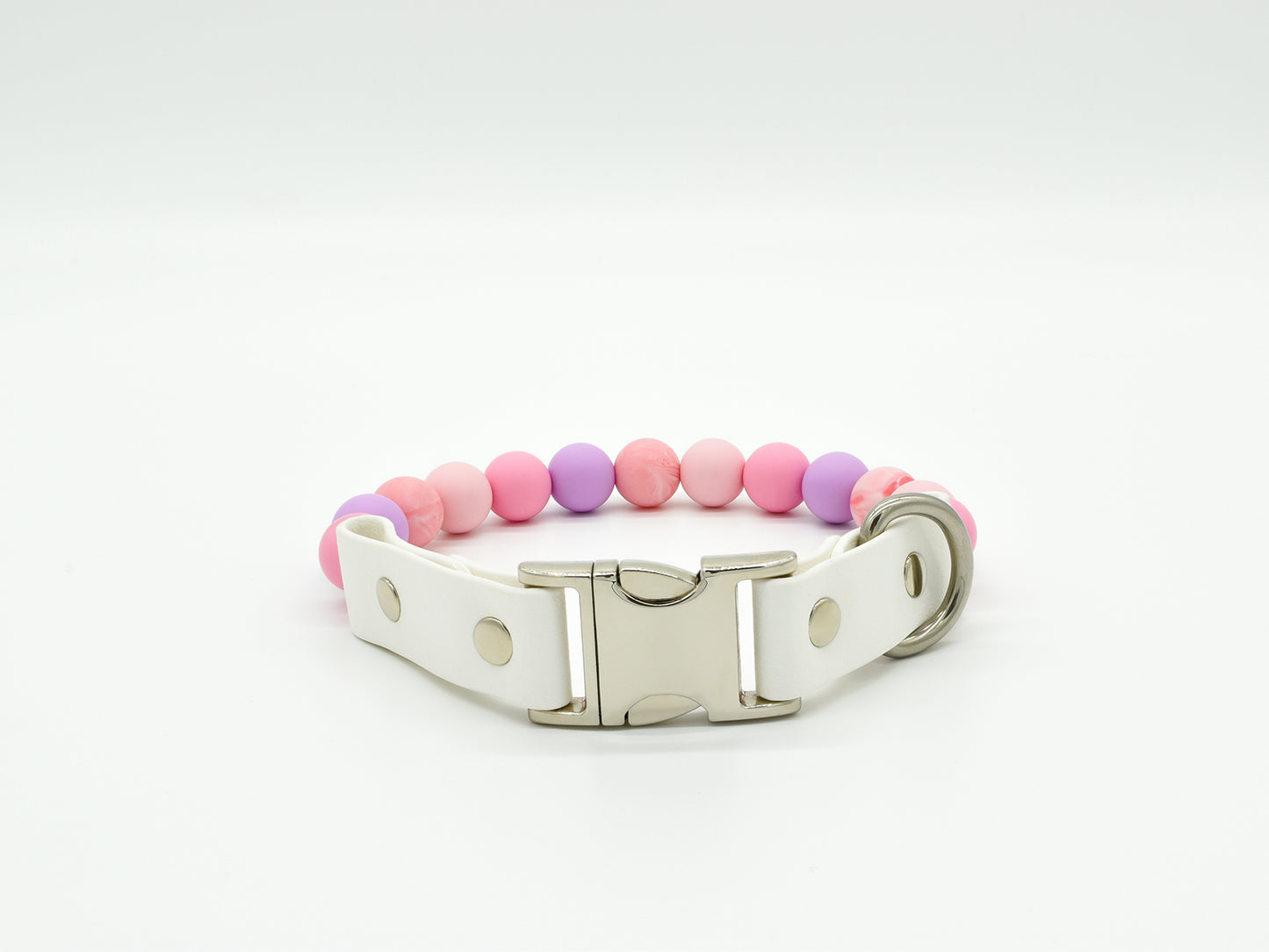 Levander Pink Bead Dog Collar