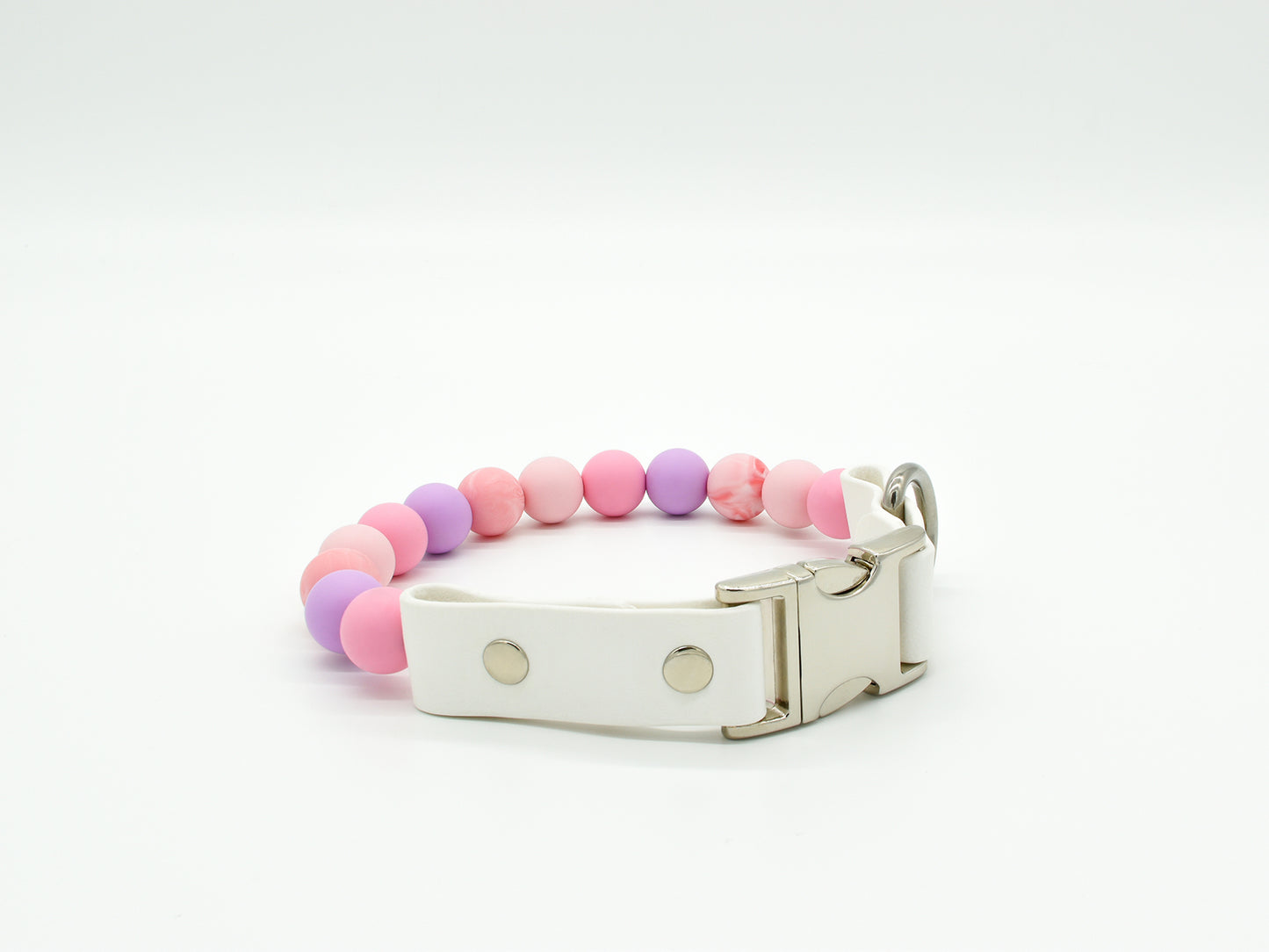 Levander Pink Bead Dog Collar