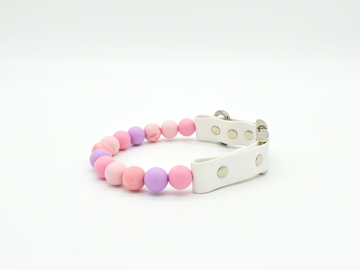 Levander Pink Bead Dog Collar