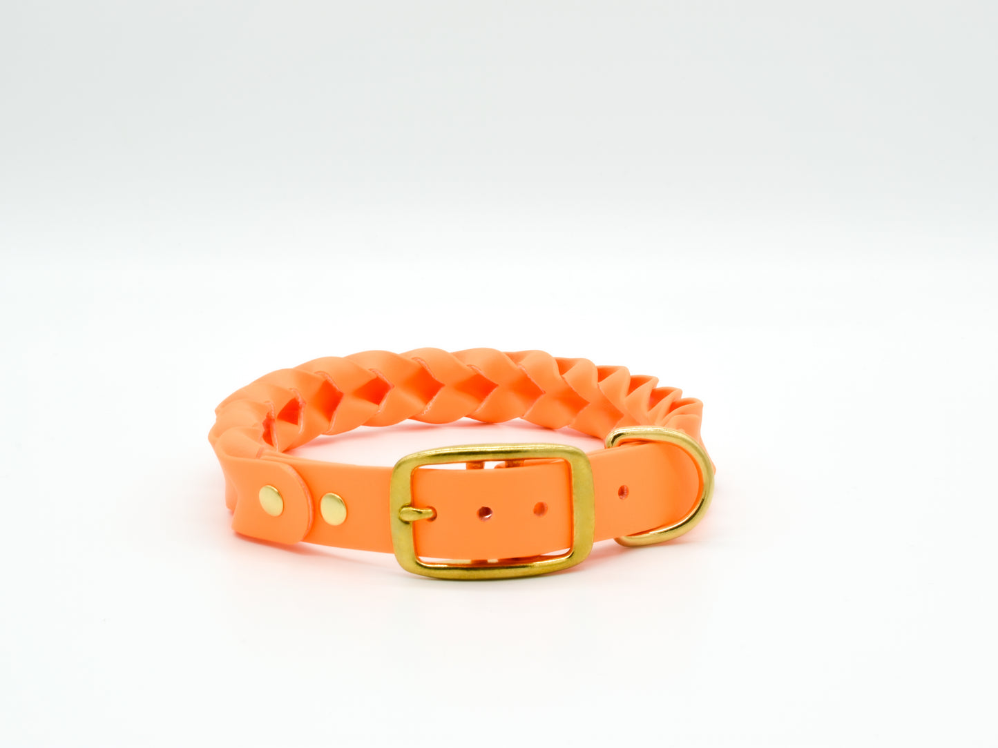 Orange biothane dog collar