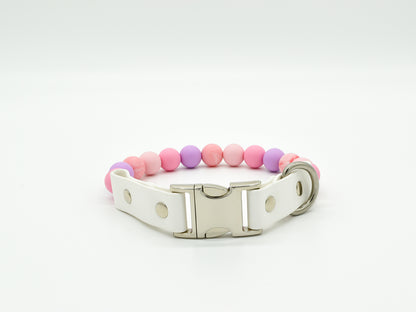 Levander Pink Bead Dog Collar